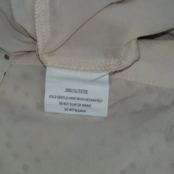 PRINCESS POLLY Women Beige STRING OF LOVE ROMPER Tie Zip Sheer V-Neck Size 10 - Picture 11 of 12